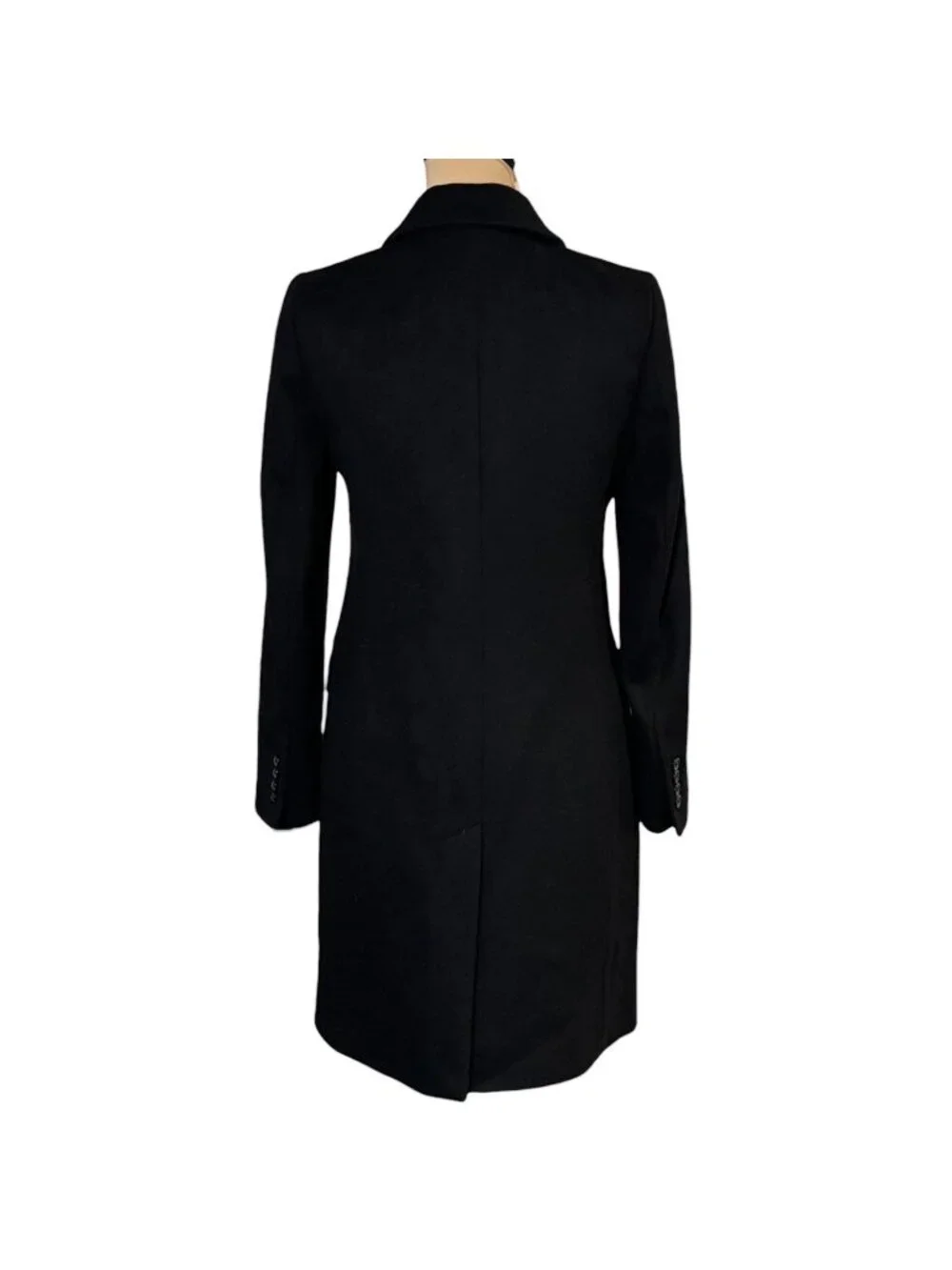 ￼J.Crew Nello Gori Italian Wool Black Pea Coat 2 Thinsulate Minimalist Preppy